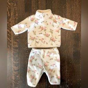 Ralph Lauren baby girl 3m floral fleece jacket and matching pants